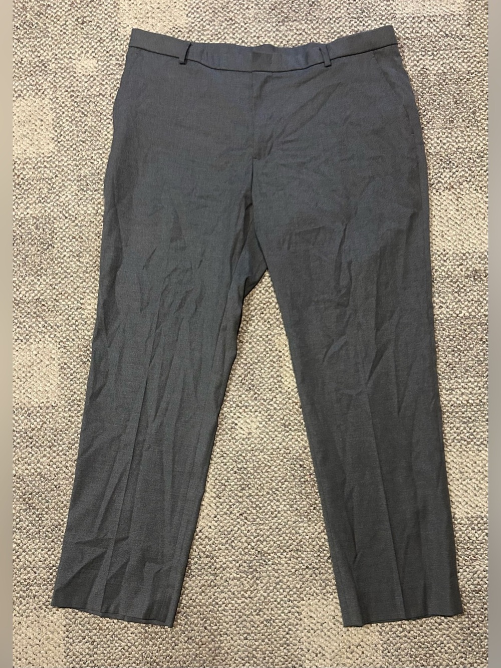 Jos A Bank Slacks Dress Pants Mens Gray Tailored Fit Flat Front 36x30